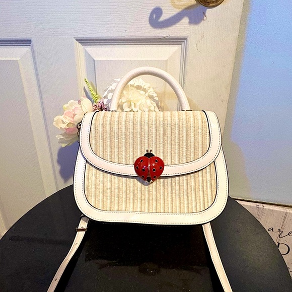 Kate Spade White & Beige Ladybug Bag - Picture 1 of 8
